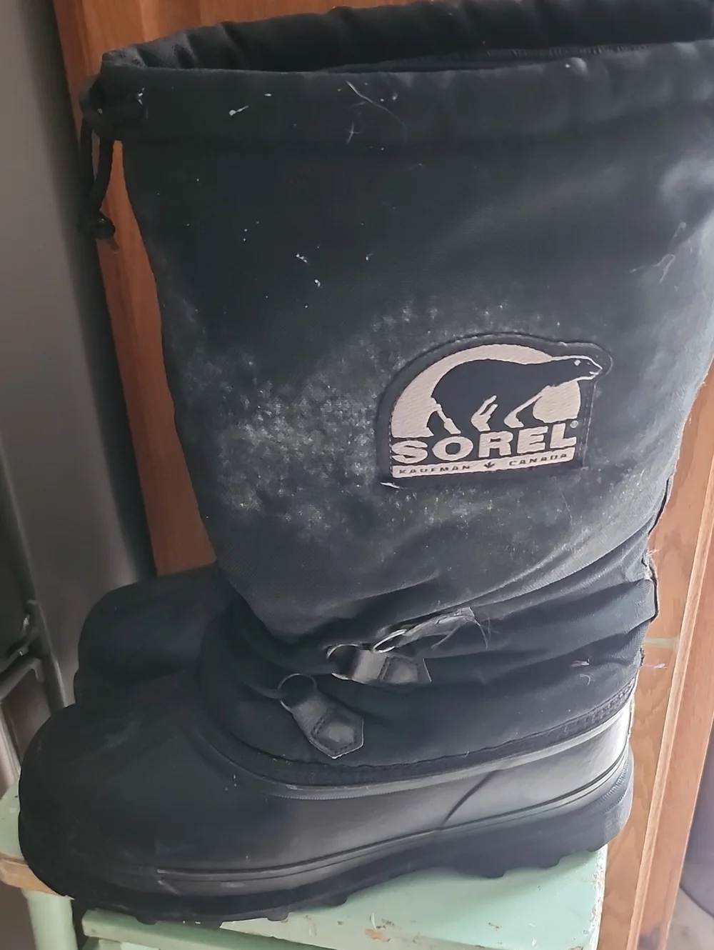 SOREL Glacier Black Winter Snow Boot Mens Size 10